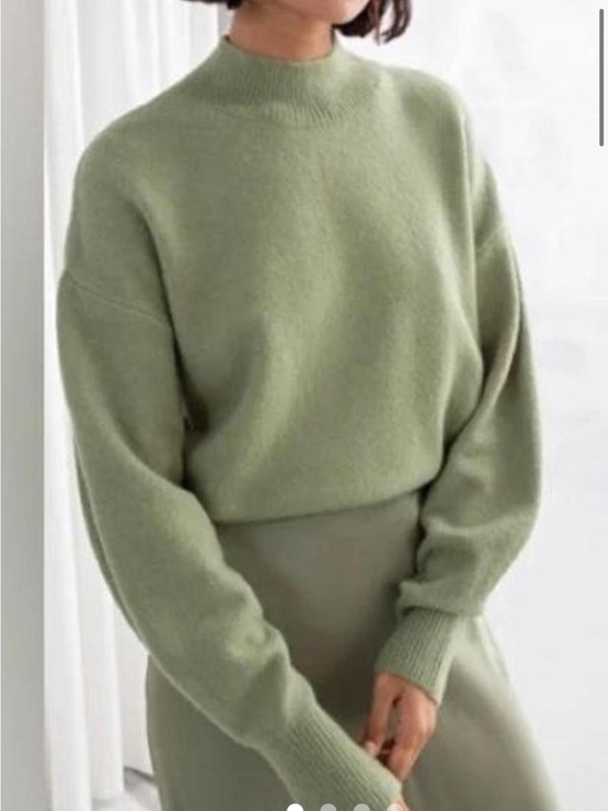 & Other Stories Sweaters - & Other Stories Sage Green Mock Neck Sweater